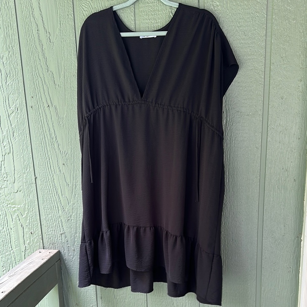 Elegant Black V-Neck Women's dress